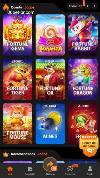 Aplicativo móvel 06BET para iOS e Android